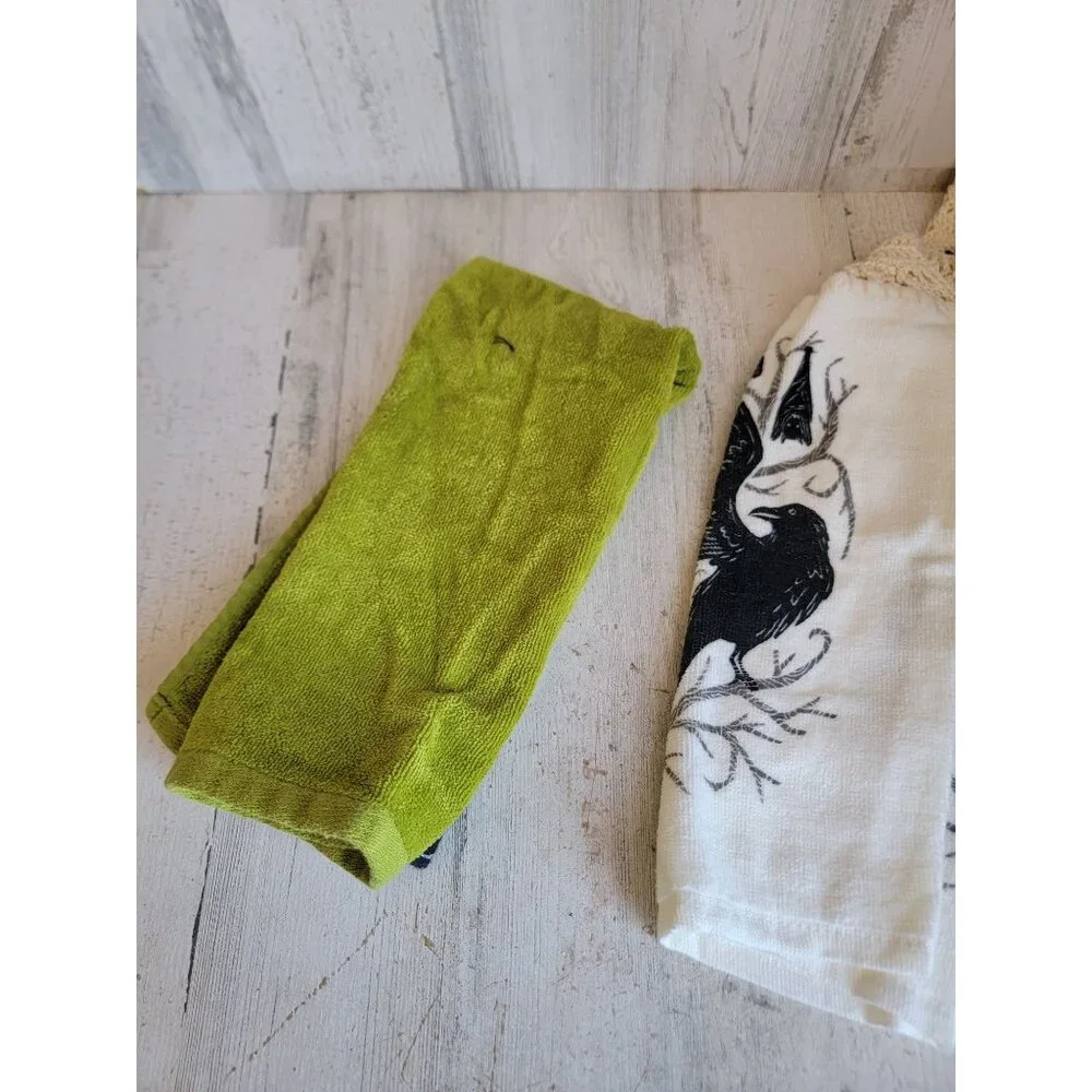 Halloween trick or treat kitchen towel set unique cute home decor bat‎